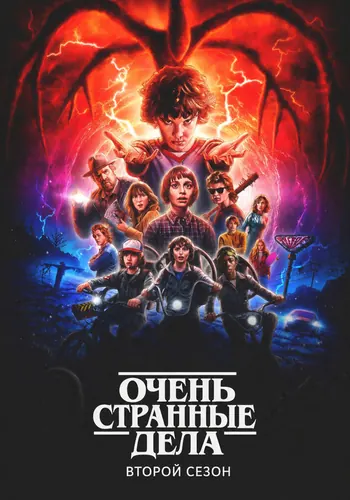 Очень странные дела 2 сезон — постер